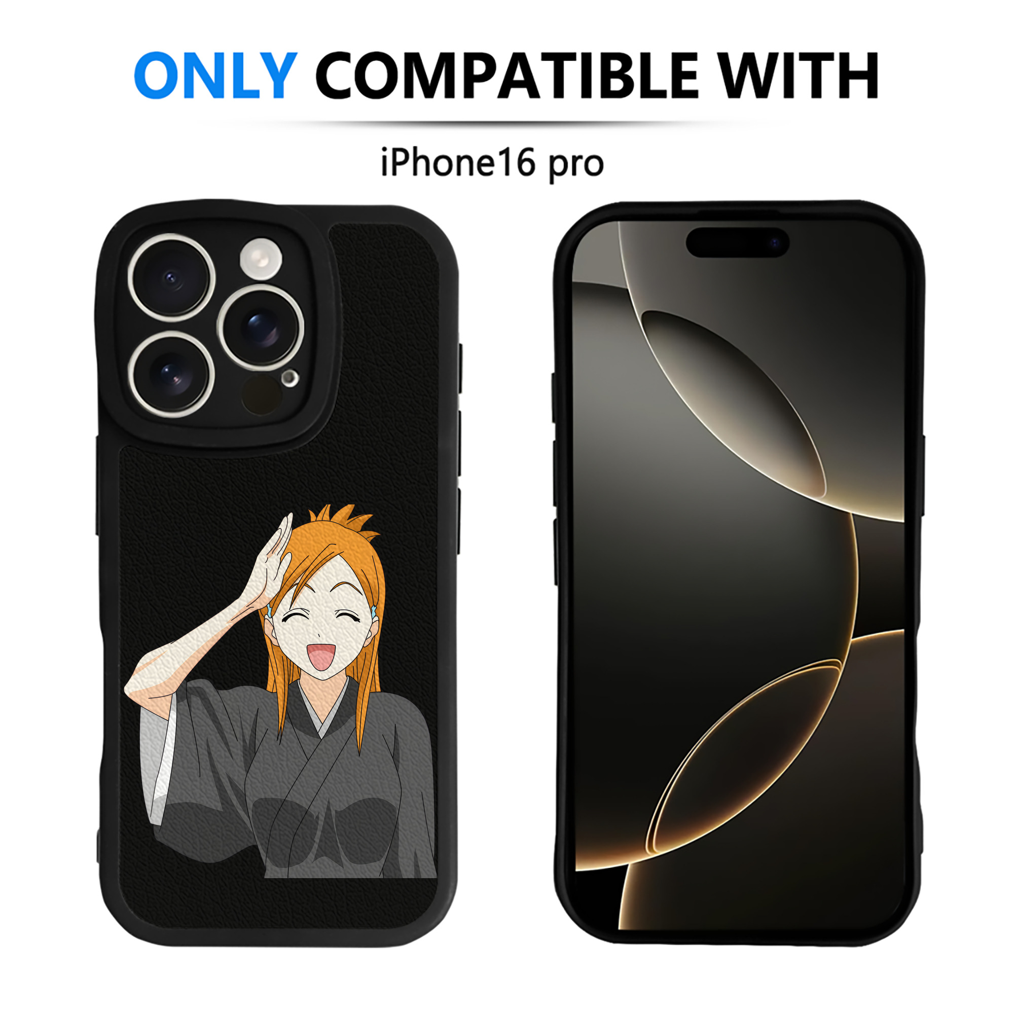 （画像用） ブリーチ 井上織姫（いのうえおりひめ） BLEACH Inoue Orihime 【iPhone 16シリーズ対応】シリコンスマホケース（レザー調） 材質：シリコン